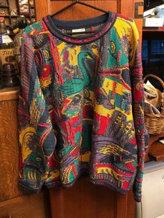 90s Vtg COOGI Australia Colorful BIGGIE Animals Bird Print Sweater XL | eBay Multicolor Graphic Print Sweater For Fall, Casual Multicolor Graphic Print Sweater, Multicolor Printed Crew Neck Sweater, Vintage Multicolor Graphic Print Sweater, Multicolor 90s Style Top For Fall, Vintage Multicolor Sweater With Graphic Print, Multicolor Vintage Sweater With Graphic Print, 90s Style Multicolor Cotton Sweater, Coogi Sweater