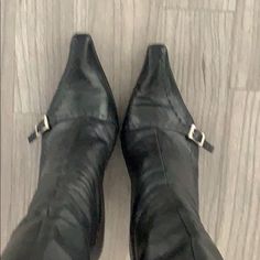 Prada All Leather With Buckle On Side Silver Zipper Up The Back Slightly Worn Classy Shoes, People Clothes, Silver Zipper, Prada Shoes, Shoes Heels Boots, Cute Shoes, Shoes Boots, Shoes Women Heels, Clothing Items