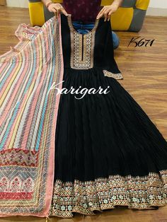 #India #RoundNeck #FlaredKurtaWithDupatta #Black #Handmade #SalwarKameez #eBay #eBayStore #eBaySeller #WinterSummerAndSpring #EmbroideryWork #Women #Rayon #YesFullyStitched Semi-stitched Embroidered Bollywood Anarkali Set, Bollywood Embroidered Maxi Set, Fitted Black Anarkali Set For Celebration, Embroidered Bollywood Maxi Set, Designer Multicolor Embroidered Fitted Churidar, Embroidered Floor-length Kurta For Festivals, Anarkali Churidar With Multicolor Embroidery, Black Semi-stitched Anarkali Set For Celebration, Traditional Black Anarkali Set For Celebration