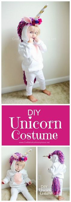 the unicorn costume is easy to make and it's so cute