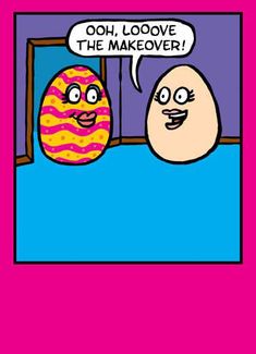 an egg and a donut with the caption ooh, looove the makeover