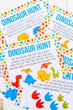 dinosaur hunt printables for kids