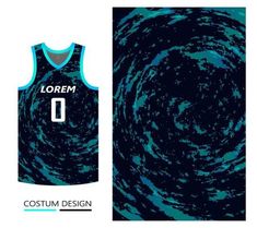 a basketball jersey with the number 0 on it and an image of a spiral vortex