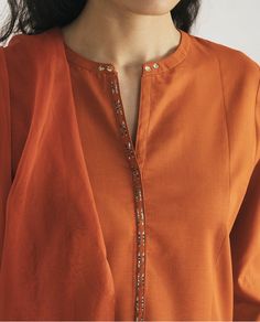 Pakistani Wear, Zara Shahjahan, Neck Designs For Suits, Kurti Designs Latest, Shirt Detail, Embroidery And Stitching, Kurti Designs, Neck Designs, Hair Makeup