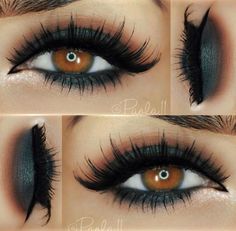 Eyeshadow Smokey, Smoked Eyes, Hot Makeup, Amber Brown, Dark Lips, Smokey Eyes