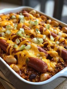 Hotdogs Recipes, Hot Dog Casserole, Chili Cheese Hot Dog, Chili Cheese Dog Casserole, Chili Cheese Dogs, Best Chili Recipe, Cheese Dog, Chili Dogs, Hot Dog Recipes