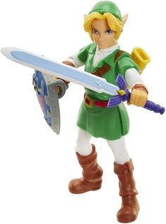 Amazon.com: World of Nintendo The Legend of Zelda: Ocarina of Time Link Action Figure 4 Inches : Toys & Games Link Wind Waker, Ocarina Of Time Link, Fantasy Statue, Star Wars Rey, Zelda Ocarina Of Time, Pokemon Movies, Zelda Twilight Princess, Black Tees