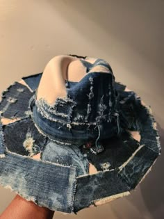 Denim Cowboy Hat, Dressy Hats, Jean Hat, Denim Crafts Diy, Custom Bridesmaid Dress, Women Hats Fashion, Denim Projects