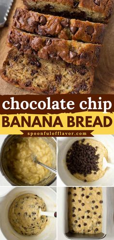 Looking for more Mother's day food ideas for brunch? This Easy Chocolate Chip Banana Bread is a classic homemade bread loaded with chocolate chips. Add this recipe to your Mother's day brunch menu ideas! Chocolate Chip Nana Bread, Homemade Chocolate Chip Banana Bread, Chocolate Chip Pecan Banana Bread, Banana Bread With Peanut Butter Chips, Best Chocolate Chip Banana Bread Recipe, Banana Chocolate Chip Dessert, Chocolate Chip Banana Bread No Eggs, Easy Banana Bread With Chocolate Chips, Healthy Choc Chip Banana Bread