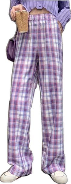 Coachella Valley, Purple Plaid, Long Pants, Graduation Gifts, Music Festival, High Waist, Plaid, High Waisted, Festival