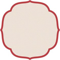 a red and white frame with dots on it