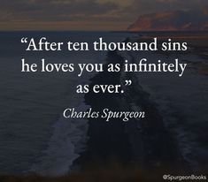 a quote from charles spurson on the ocean with an image of mountains in the background