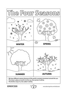 Seasons Coloring Book for Kids | The Four Sea History Worksheets For Kindergarten, Seasons Crafts For Kids, The Seasons, Seasons Coloring Pages, Seasons Worksheets For Kindergarten, Seasons Worksheets For Kids, 4 Seasons Coloring Page, 4 Seasons Worksheets For Kids, 4 Seasons Worksheet Kindergarten