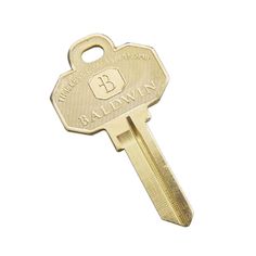 a gold key with the number three on it's front and back keys attached