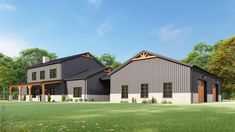 this is an artist's rendering of the new barn style home in the country