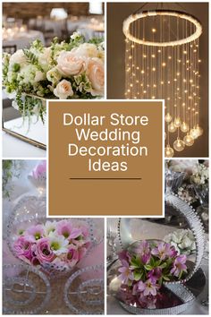 dollar store wedding decoration ideas with flowers and lights