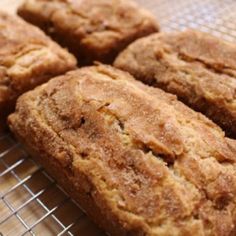 some cookies are cooling on a wire rack