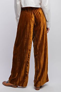 Crushed Velvet Wide Leg pants. Elastic waist in the back for stretch at the tummy. 100% Polyester. From Easel Velvet Wide Leg Pants, Pants Elastic Waist, Curvy Jeans, Pants Large, Capri Blue, Curvy Dress, Velvet Pants, Wide Pants, Hats For Sale