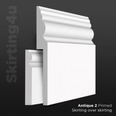 an image of a white skirting post with the words artique 2 primed on it