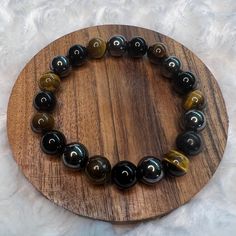 Triple Protection Bracelet - Soulfulvibesco Peace And Positivity, Healing Crystals Meanings, Crystals Beads, Men Bracelets, Intention Setting, High Vibrational, Protection Crystals, Crystal Healing Stones, Mind Body And Spirit