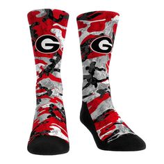 Cheer on Georgia in these Graphic Camo Socks.Go Dawgs! S/M - Men 6-8.5, Women 7.5-10 L/XL - Men 9-13, Women 10.5-14.5 Go Dawgs, Logo Sketches, Style Athletic, Fuzzy Socks, Sock Shop, Georgia Bulldogs, Athletic Fashion, Orlando Florida, World Class