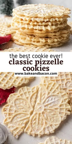 the best cookie ever, classic pizzle cookies are made with only three ingredients