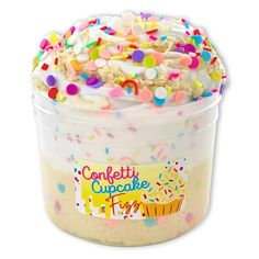 Dope Slimes : Confetti Cupcake Fizz 8oz - Dope Slimes : Confetti Cupcake Fizz 8oz Types Of Slime, Confetti Cupcakes, Vanilla Birthday Cake, Butter Slime, Foam Slime, Hits Different