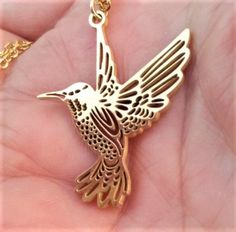 Hummingbird Jewellery, Hummingbird Gift Ideas, Gem Necklaces, Hummingbird Jewelry, Faith Sign, Hummingbird Gifts, Hummingbird Necklace, Hummingbird Pendant, Lazer Cut