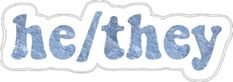 the word he / shey written in blue ink on a white background with an oval border