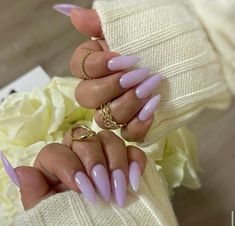 Insta credit: klawsbysonia Milky Nails Purple, Purple Milky Nails, Milky Lilac Nails, Milky Green Nails, Pastel Purple Nails Design, Lavender Stiletto Nails, Milky Nails Design, Milky Lavender Nails, Milky Purple Nails