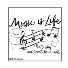 music is life that's why one heats have beats on their head and the words are