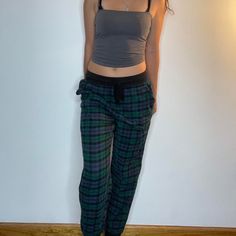 - Size S - Brand New With Tags Green Pajama Pants, Plaid Pj Pants, Green Pajamas, Pj Pant, Pj Pants, Black Green, Women's Intimates, American Eagle Outfitters, Pajama Pants