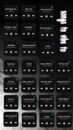 an info sheet showing the different types of music player's headphones and controls