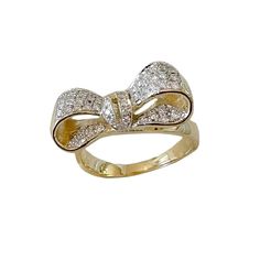 "This finely handcrafted ring is composed of14K solid gold and finished with genuine GVS1 quality natural real Diamonds.      ♦ Dimensions: approximately 18mm (W) x 8mm (L) x 5mm (H) ♦ Band Thickness: approximately 3mm wide ♦ Metal Finish: High Shine Polish ♦ This design is available in 14K Yellow, White or Rose Gold ♦ Our inventory is limited on Etsy. You can find more quantities and unique designs by vising our website: www.nanabijoujewelry.com ♦ This item is proudly made in USA and also avail Elegant Diamond Ring With Polished Finish As Gift, Exquisite 14k Gold Rings For Formal Occasions, Exquisite Gold Ring For Formal Occasions, Luxury Yellow Gold Diamond Ring For Gift, Luxury Yellow Gold Diamond Ring As Gift, Elegant Gold Rings For Formal Occasions, Gold Rings For Formal Occasions, Elegant 14k Gold Ring As Gift, Elegant Gold Hallmarked Diamond Ring