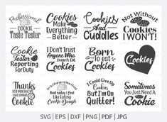 the svg files are available for use in this project, including cookies and cuddles