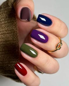 Fall 2024 Nail Trends: 26 Chic Ideas for Every Nail Shape and Color Cute Nails Almond, Almond Nails Nail Art, Pink Wednesday, Mint Green Nails, Festive Nail Designs, Opi Colors, Fall Nail Trends, Purple Nail Polish, Green Nail Designs