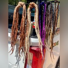 I’m Selling My Whole Dreadfullhippie Synthetic Braid In Dreads.. Some Listed Below Aren’t On The Website Anymore. Please Read The Description Fully! Selling $10 A Dread Or As Listed By Name Of Color. The C Olors Are As Listed: Auburn Dip Melt $65 A Pack(5 Dreads) Auburn Melts $65 A Pack(5dreads) Purple Melts $10 A Dread Or $30 For All 3-Sold Dark Caramel Melts(I Think) $10 A Dread Or $30 For All 3-Sold Mahogany Melts $10 A Dread Or $30 For All 3-Sold Lava Girl Melts $65 A Pack Og Blonde(Not On W Braid In Dreads, Dreads Color, Lava Girl, Dark Caramel, Hippie Hair, Color Names, Auburn, Green And Purple, Forest Green