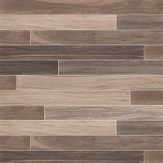 wood tile that looks like it has been painted in brown and tan tones, with different colors