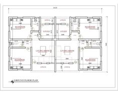 the floor plan for a four bedroom house