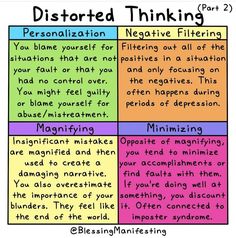 Distorted Thinking, Black And White Thinking, Social Emotional Skills, Counseling Resources, Emotional Regulation, Self Care Activities