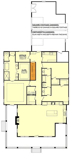 the floor plan for a house with two separate rooms and one living room on each side