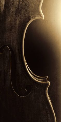 the back end of a violin with an oval mirror on it's side, in black and white