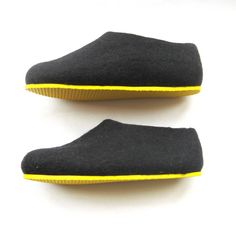 Yellow Soled Natural Felt Wool Shoes Black Lemon. Outdoor Indoor $79 Industry Analysis, Black Honey, Design Market