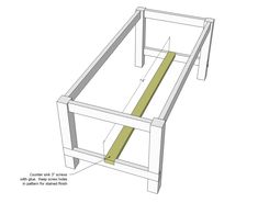 the bottom section of a bed frame is shown with measurements for the drawers and headboard