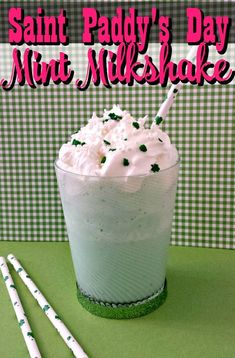 saint paddy's day mint milkshake