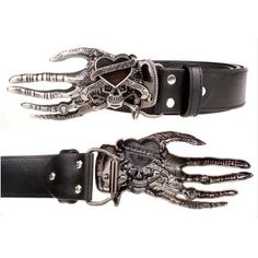 Skull Claw Metal Buckle Belt - Skullflow https://www.skullflow.com/collections/skull-belts-buckles/products/skull-claw-metal-buckle-belt Skull Belt Buckle, Skull Rings, Mens Jewellery, Accessories Inspiration, Studded Belt, Fashion Belts