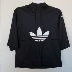 Brand New, Never Worn, Unique With A High Collared Neck W/Hood & Mid Length Sleeves. Baggy 90's Feel. Unisex Nwot Adidas Hoodie For Spring Streetwear, Adidas Hoodie For Streetwear In Spring, Athleisure Hooded Top For Streetwear, Adidas Sporty Streetwear Tops, Adidas Hooded Sports Top, Adidas Sweatshirt For Spring Streetwear, Adidas Winter Tops Relaxed Fit, Adidas Spring Streetwear Sweatshirt, Adidas Relaxed Fit Winter Tops