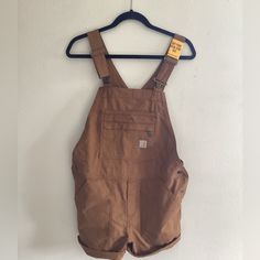 Carhartt Tan Overalls New With Tags Tan Overalls, Brown Overalls, Carhartt Overalls, Overalls Shorts, Carhartt Pants, Carhartt Women, M Pants, Overall Shorts, Tan Brown