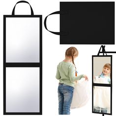 PRICES MAY VARY. Large Size: the package includes 1 piece of backstage hanging mirror for dance bag, when unfolded, the mirror measures approximately 33.5 x 13.4 inches/ 85 x 34 cm, making it large enough for a comprehensive view; On folding, it becomes compact to a size of approximately 16.54 x 13.39 inches/ 42 x 34 cm, ideal for putting away or carrying around Safe and Sturdy: the backstage travel mirror dance is crafted from quality acrylic material, ensuring the mirror's clarity, reflection, Mirror Dance, Dance Mirrors, Mirror Rectangular, Foldable Mirror, Folding Mirror, Shower Rack, Felt Case, Travel Mirror, Dance Bag