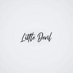 the word little david written in black ink